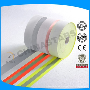 silver color 100% aramid backing FR retardant reflective tape